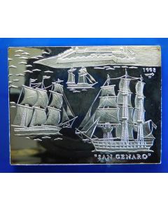 Carib.C.	10 Pesos	1998	 - Sailing Ship San Genaro - Silver / Proof