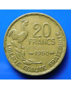 France  20 Francs1950 km#  917.1 