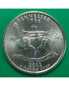 United States	 50 State Quarters	 2002P	 - Tenessee – UNC