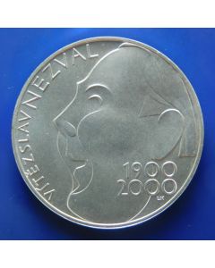 Czech Republic  200 Korun  2000	 100th Anniversary of the Birth of Vítězslav Nezval –  Silver