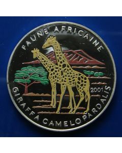 Chad	1000 Francs	1999	 - Girafe - Proof / Silver