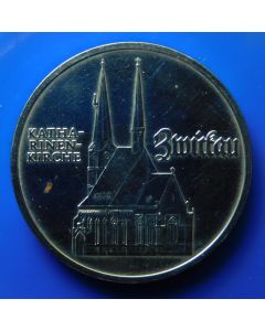 Germany Democratic Republic 	 5 Mark	1989	 Katharinen Kirche in Zwickau