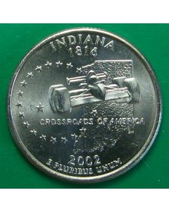 United States 50 State Quarters2002Pkm# 334  - Indiana 