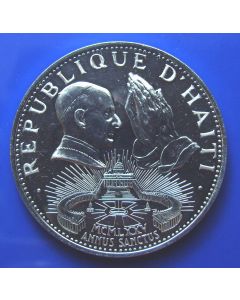 Haiti 	 50 Gourdes	1975	 - Holy Year, Pope and St Peter's Square - Silver