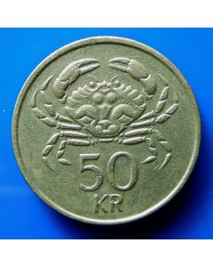 Iceland 	50 Kronur	1987	 - Crab