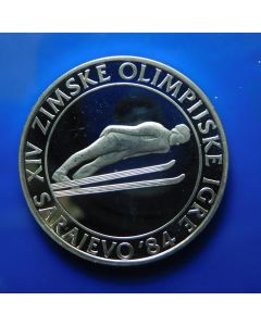 Yugoslavia 	 500 Dinara	1983	 Ski Jumping, Silver / Proof 