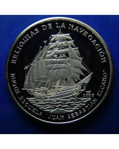 Carib.C.	10 Pesos	2000	 Training ship "Juan Sebastián Elcano" (1500pc made)