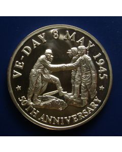 Turks & Caicos Islands 	 20 Crowns	1995	 Soviet and U.S. troops meet - Proof / Silver
