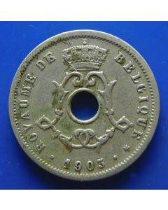 Belgium 	 5 Centimes	1903	 Belgique / Léopold II (French text; small date) km# 46