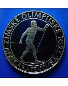 Yugoslavia 	 500 Dinara	1983	 Cross-country Skiing, Silver / Proof