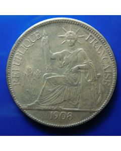 French Indo-China 	Piastre	1908	 