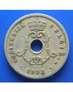 Belgium 	 5 Centimes	1902	 Belgie /  Léopold II (Dutch text; small date) km# 47