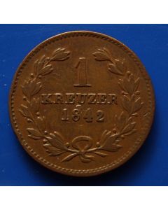 German States  Baden Kreuzer1842 km# 203