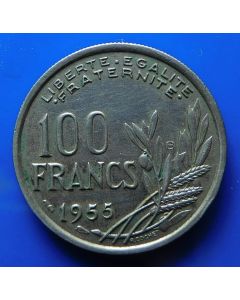 France  100 Francs 1955B km#  919.2  Schön# 59 -/b