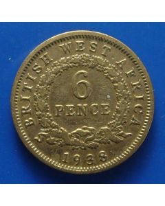 British West Africa 6 Pence1938km# 22    Schön# 25