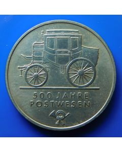 Germany Democratic Republic 	 5 Mark	1990	 500 Years of Postal Service