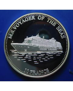 Congo Democratic Republic 10 Francs 2001	 M.S. Voyager – Silver / Proof