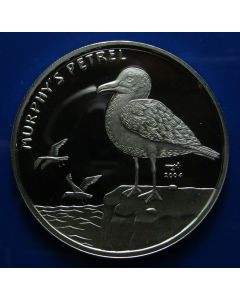 Carib.C.	 10 Pesos	2004	 - Murphy's Petrel bird - Silver / Proof 