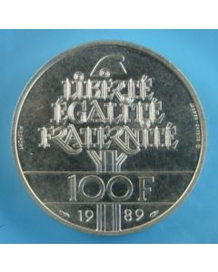 France  100 Francs1989 P# 1008  Schön# 124b    Piedfort* 