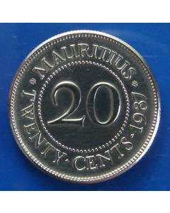 Mauritius  20 Cents1987km# 53 