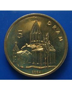Nagorno-Karabakh 	 5 Drams	2004	 Ghazanchetsots Cathedral, 19th century – unc
