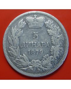 Serbia  5 Dinara1897 km#13  Silver
