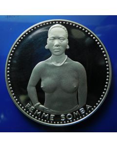 Dahomey 	1000 Francs	1971	 HALLMARK ''999.9'' lower right of "francs'' 3 beads between "A"and hallmark