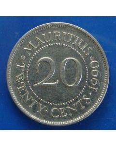 Mauritius  20 Cents1990km# 53  