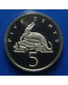 Jamaica	 5 Cents	1976	 Proof - American crocodile