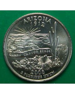 United States	 50 State Quarters	 2008D	 - Arizona  – UNC