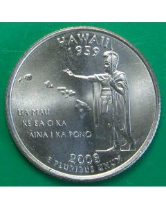 United States	 50 State Quarters	 2008D	 - Hawaii  – UNC