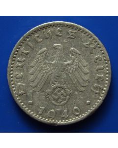 Germany, Third Reich  50 Reichspfennig  1940A km# 96