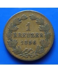 German States  Baden Kreuzer1856 km# 231