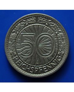 German, Weimar Republic  50 Reichspfennig 1928A