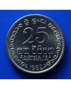 Sri Lanka 25 Cents  km#141.2