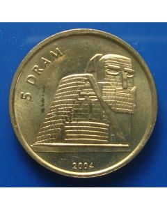 Nagorno-Karabakh 	 5 Drams	2004	 - Monument - unc