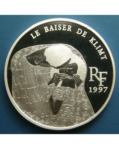 France 	 10 Francs	1997	 Klimt's Kiss - Proof / Silver