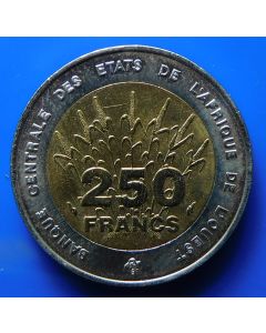 West African States  250 Francs1992 km# 13   Schön# 22