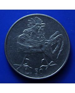 San Marino 	 50 Lire	1974	 Rooster
