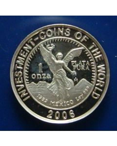 Malawi 	 5 Kwacha	2006	 - Mexico - Investment Coins of the World - Silver / Proof