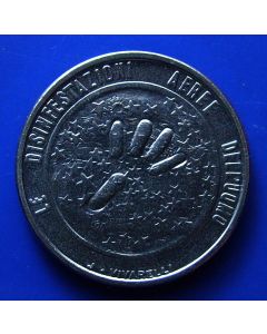 San Marino 	 50 Lire	1977	 Man's airborne disinfestations.
