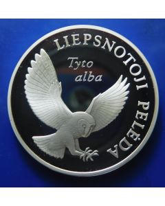 Lithuania 	5 Litai	2002	  Barn owl 
