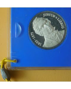 Germany Democratic Republic 	 10 Mark	1978	 175th Ann. Birth of Justus von Liebig – in Original sealed box,  Proof / Silver