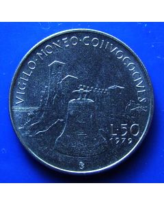 San Marino 	 50 Lire	1979	 Liberty bell