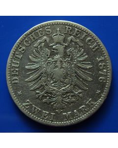 German States  Preussen 2 Mark 1876C km# 506