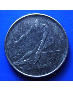 San Marino 	 50 Lire	1980	 Downhill skier