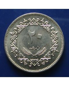 Libya, Jamahiriya 	 20 Dirhams	1979	  - unc