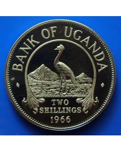 Uganda 2 Shillings1966 km# 6  Schön# 6