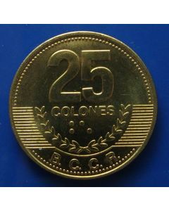 Costa Rica  25 Colones2007km# 229c unc