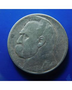 Poland 	 2 Zlote	1934	 - Head of Jozef Pilsudski 
